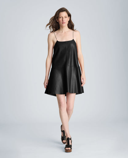 Metal Strap Mini Slip Dress