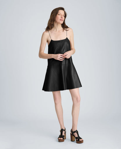 Metal Strap Mini Slip Dress