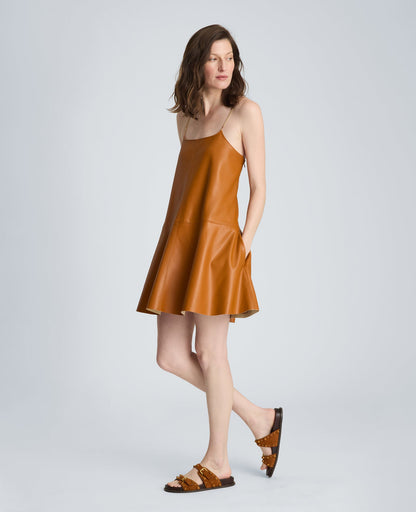 Metal Strap Mini Slip Dress