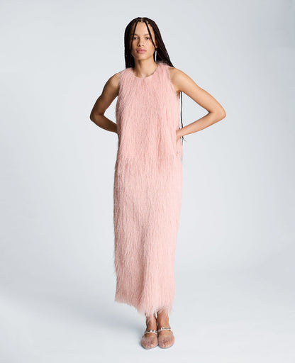 Feather Pull On Midi Skirt with Slit
