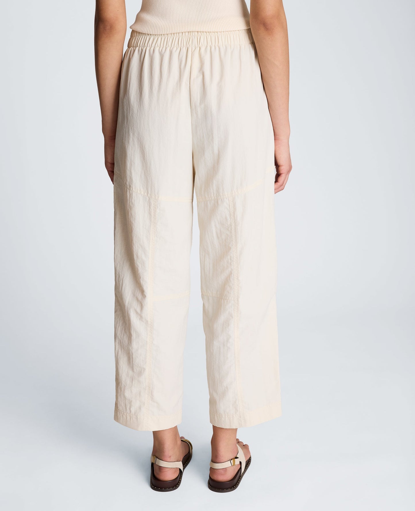 Pull On Barrel Leg Pant with Slash Pockets