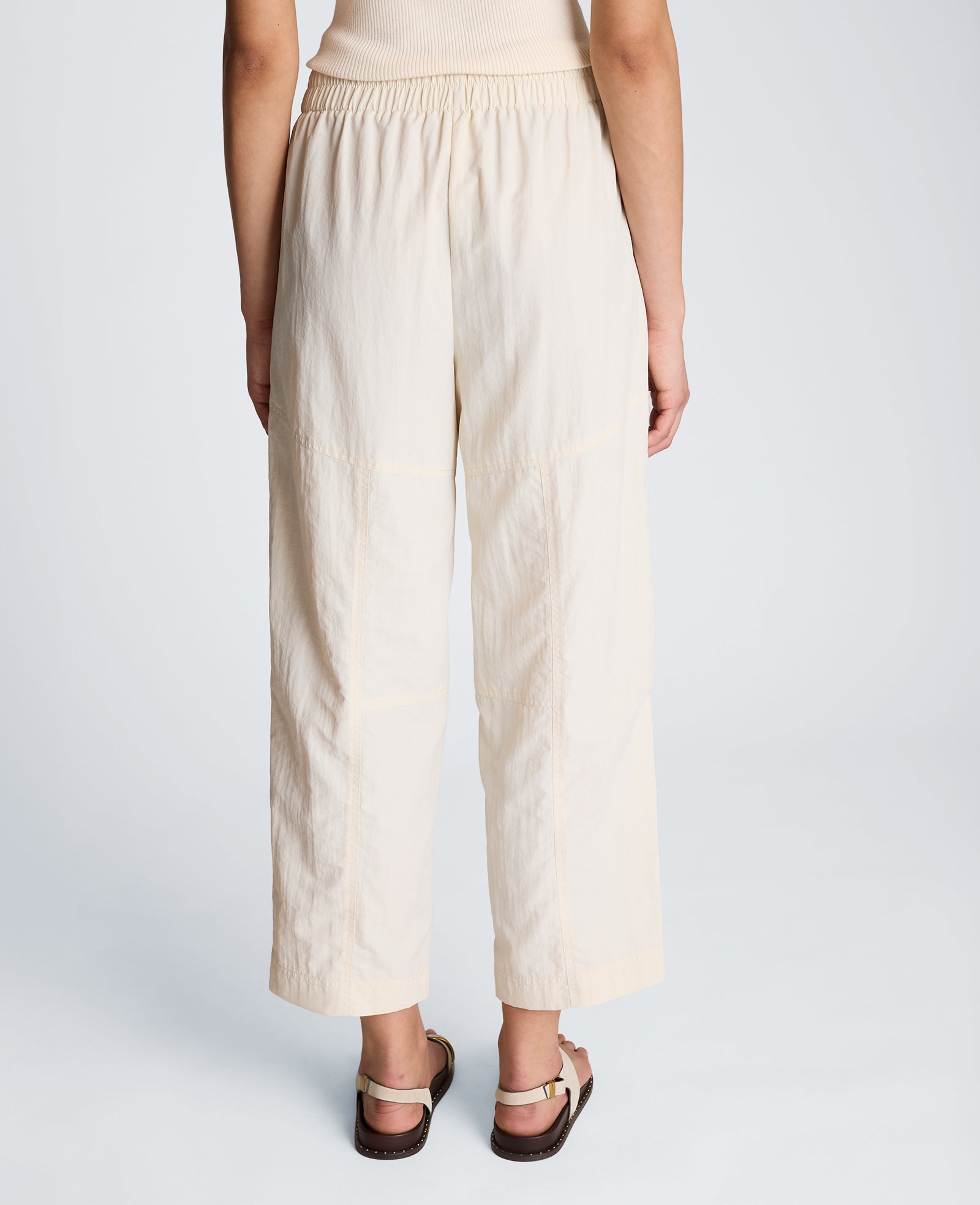 Pull On Barrel Leg Pant with Slash Pockets