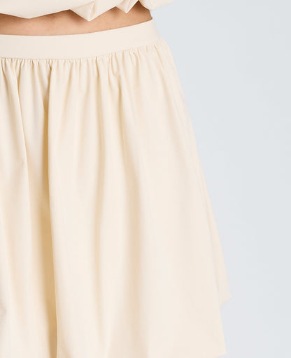 Pull On Bubble Mini Skirt