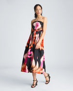 Ruched Strapless Midi Dress