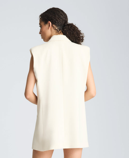 Vest Mini Dress with Shawl Collar