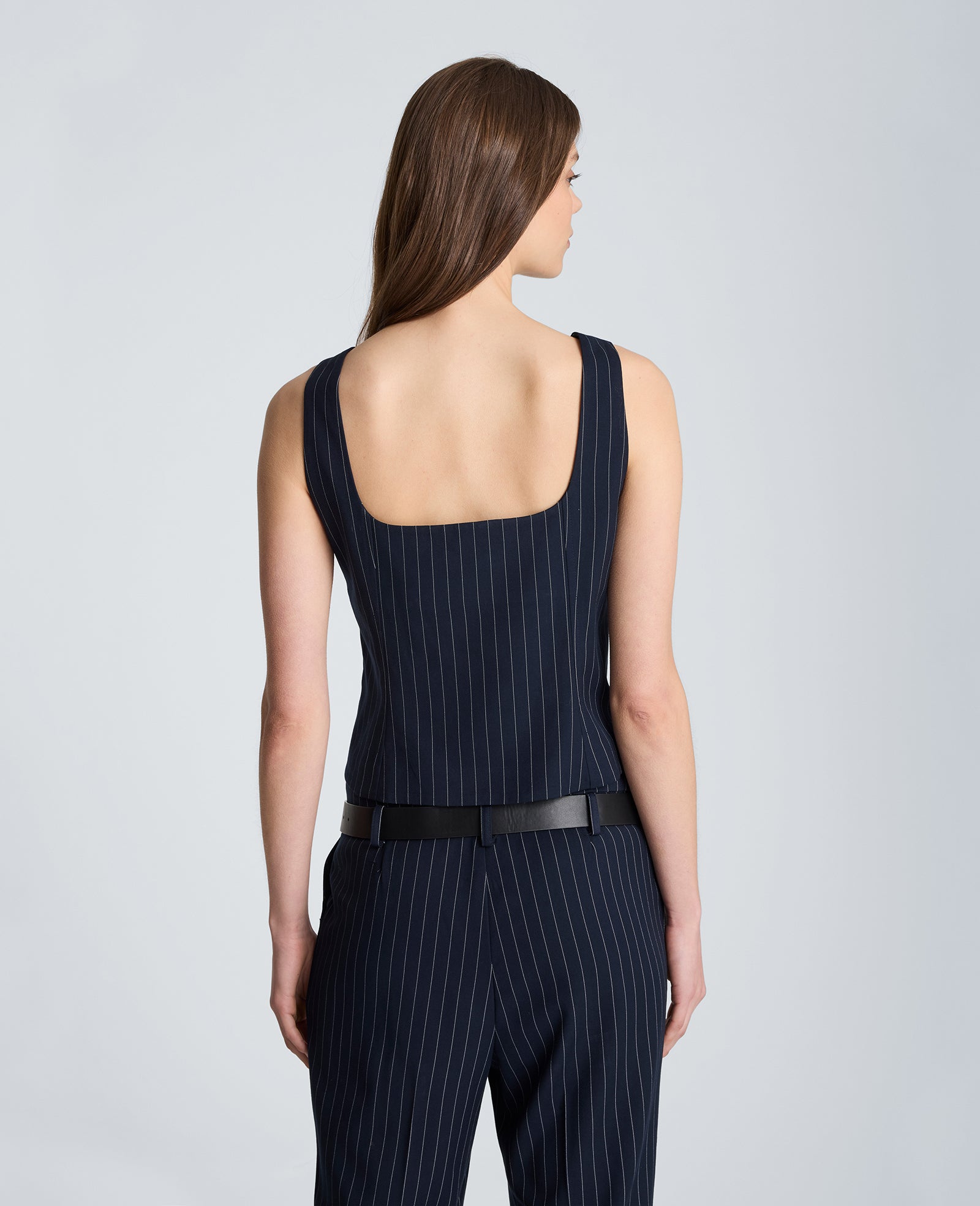Belted Empire Waist Fitted Bodice Top