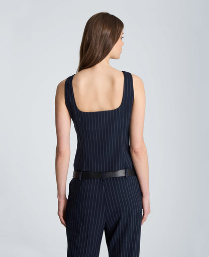 Belted Empire Waist Fitted Bodice Top