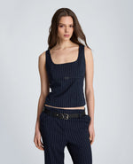 Belted Empire Waist Fitted Bodice Top