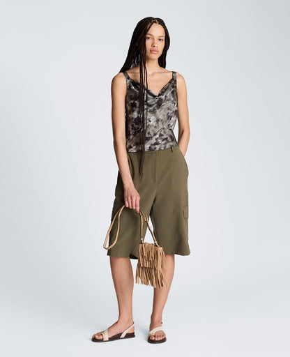 Cowl Neck Cropped Cami