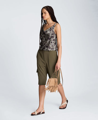 Cowl Neck Cropped Cami