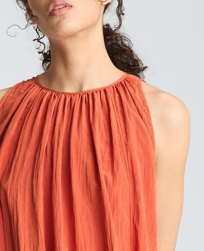 Gathered Halter Neck Maxi Dress