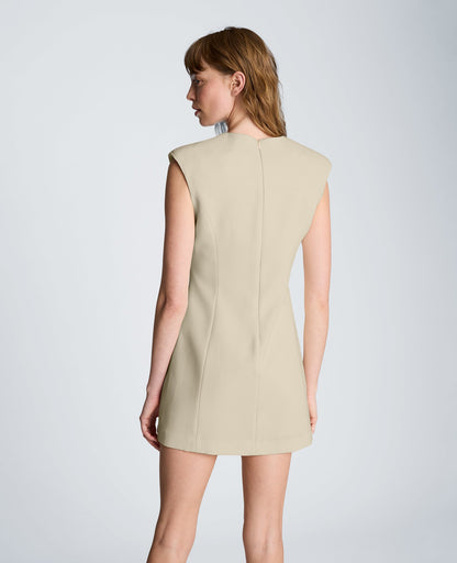 Sleeveless Suit Mini Dress with Patch Pocket