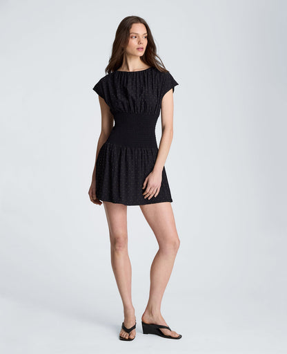 Smocked Waist Mini Dress