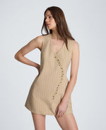 Curved Mini Stripe Suit Dress