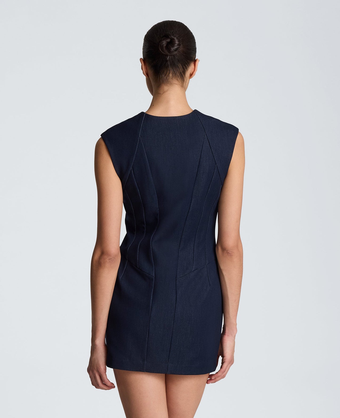 Halter Neck Zipper Front Mini Dress