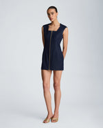 Halter Neck Zipper Front Mini Dress