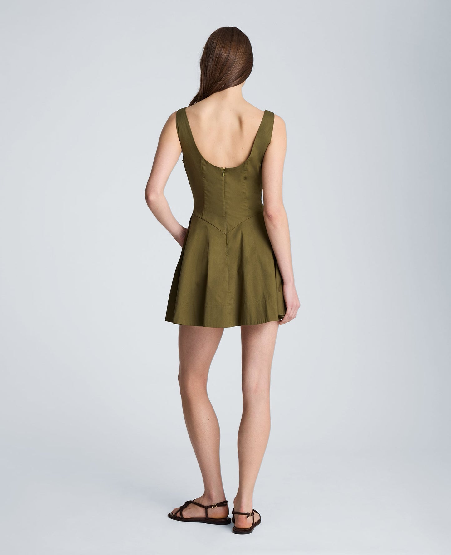 Sleeveless Boat Neck Mini Dress
