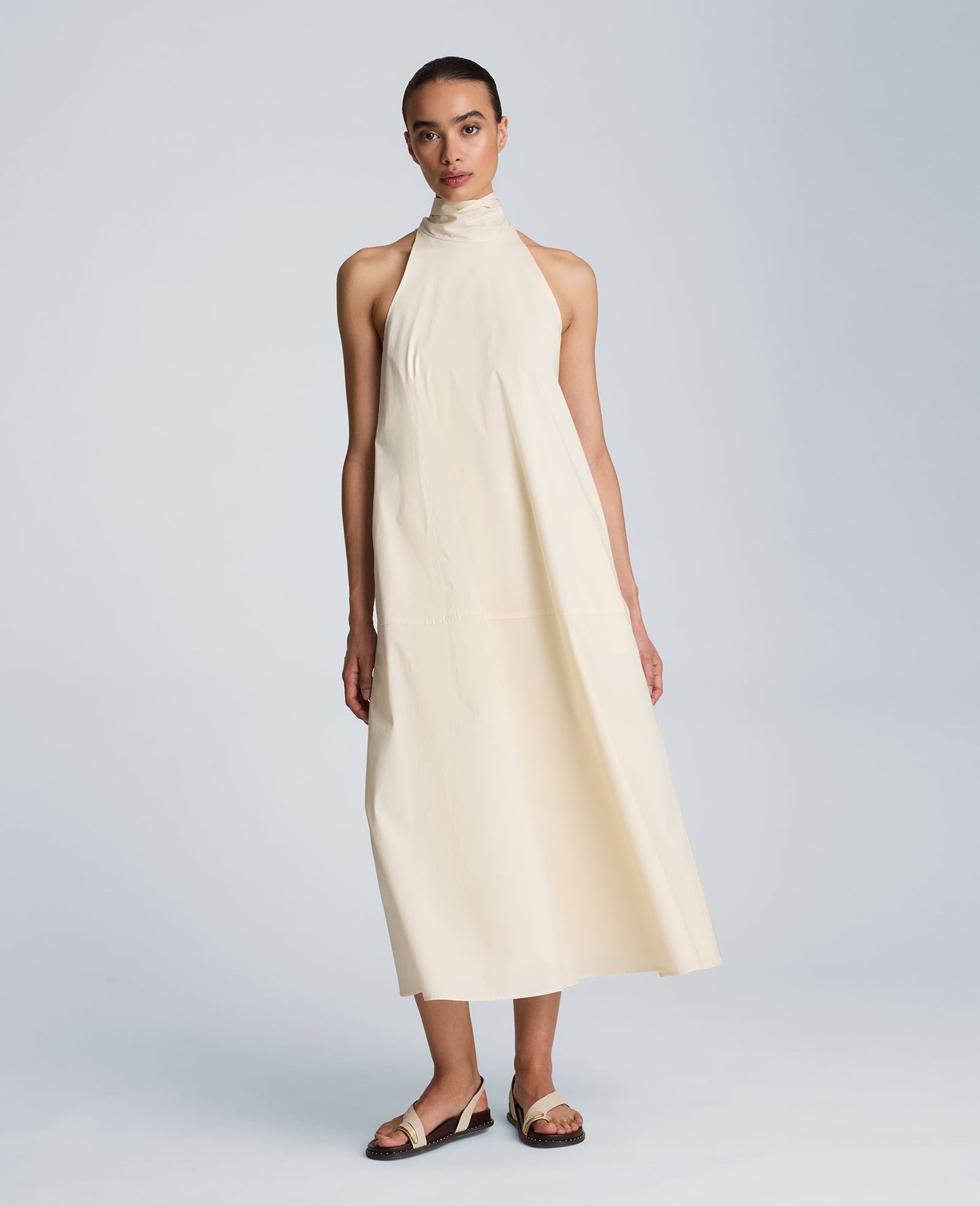 Tie Back Halter Midi Dress