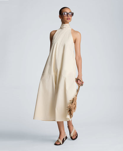 Tie Back Halter Midi Dress