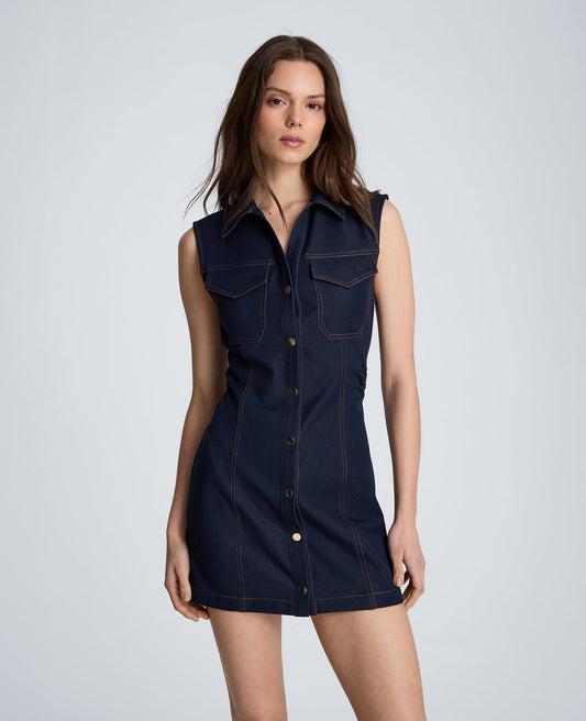 Two Pocket Mini Shirt Dress