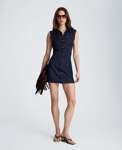 Two Pocket Mini Shirt Dress