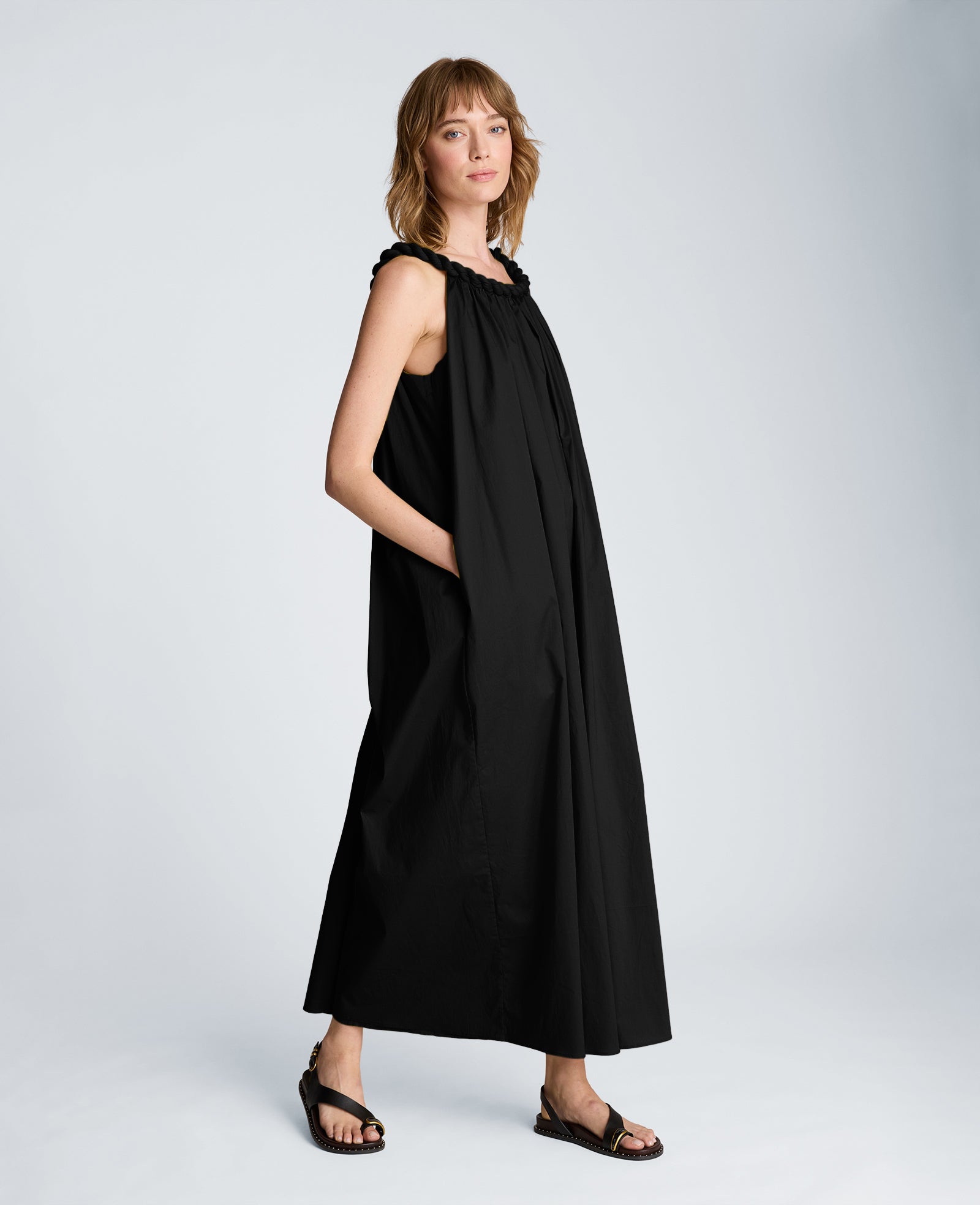 Twist Neck Maxi Dress