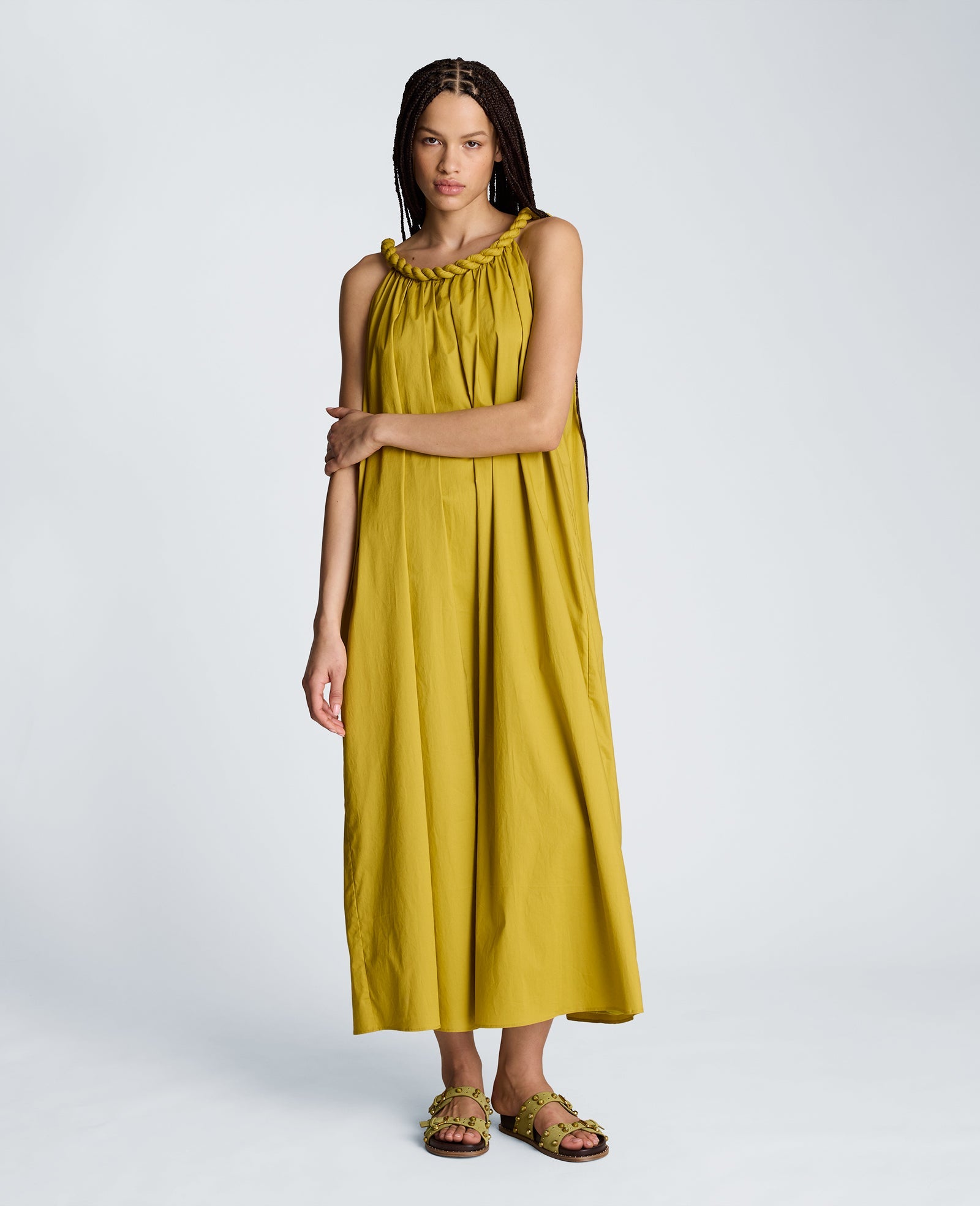 Twist Neck Maxi Dress