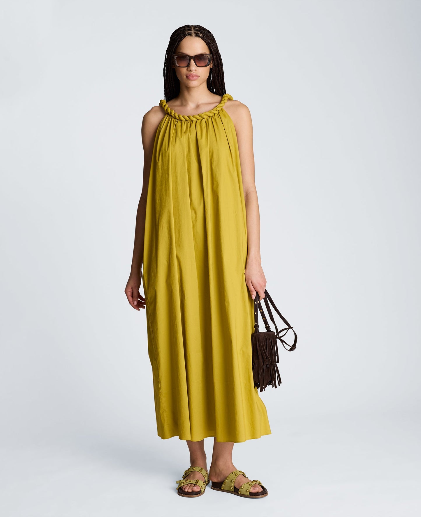 Twist Neck Maxi Dress