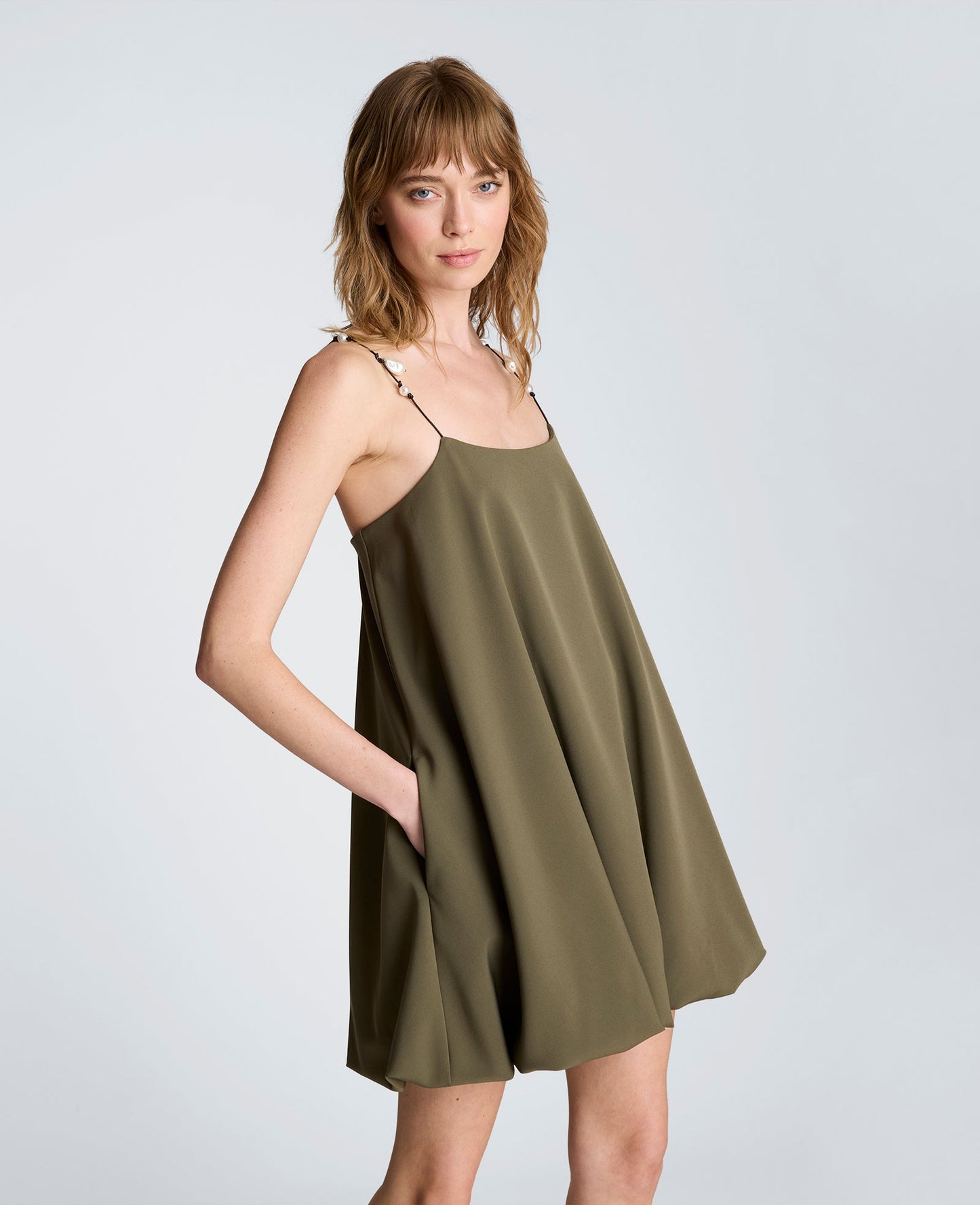 Bubble Hem Mini Dress