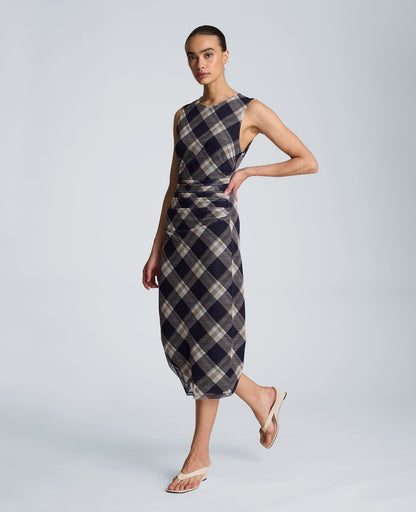 Side Ruched Midi Dress