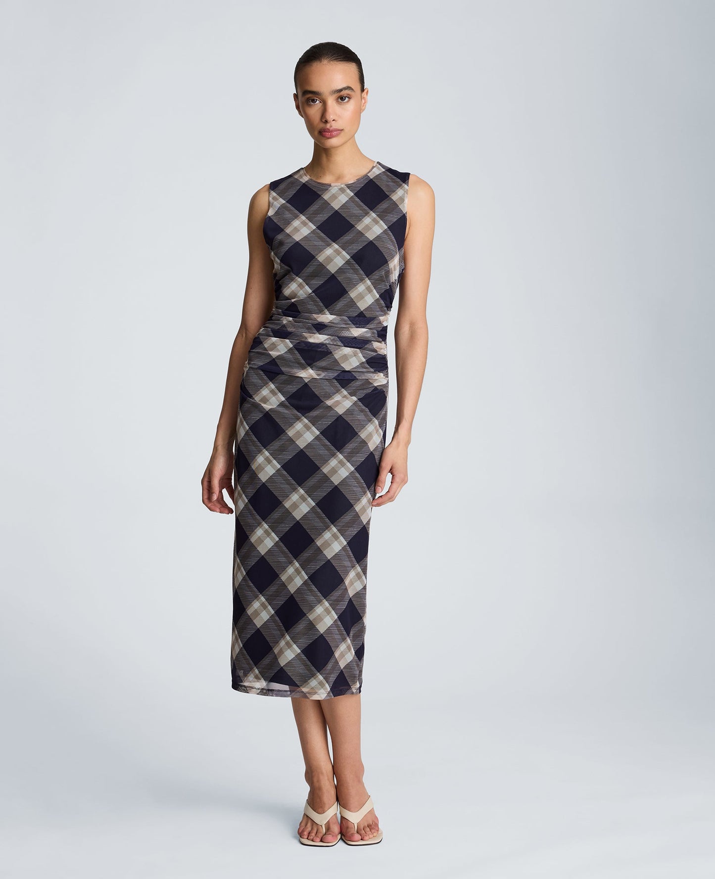 Side Ruched Midi Dress