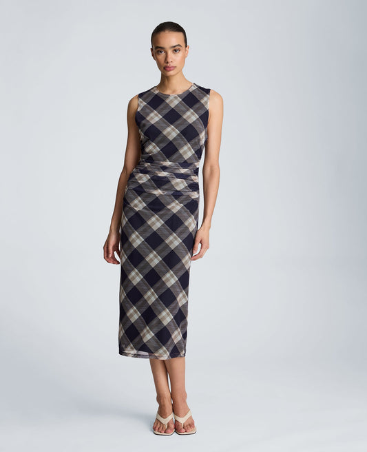 Side Ruched Midi Dress