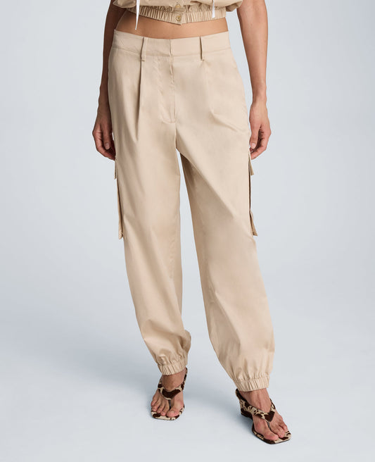 Fly Front Jogger Pleated Cargo Pant