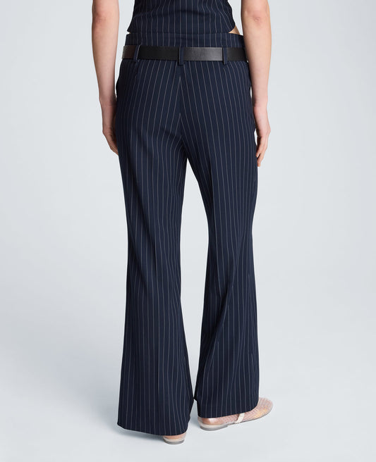 Fly Front Flare Belted Pant