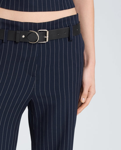 Fly Front Flare Belted Pant
