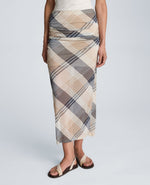 Pull On Side Ruched Midi Skirt