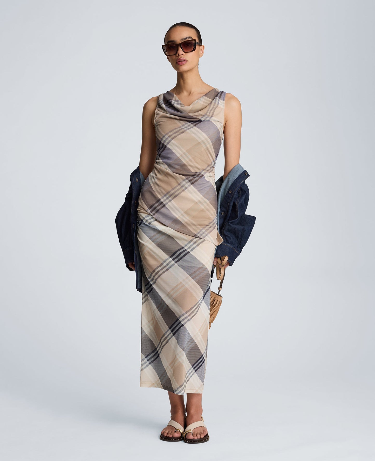Pull On Side Ruched Midi Skirt