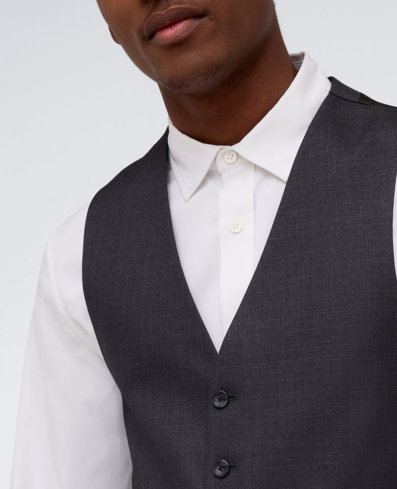 Kenneth Cole Reaction Ready Flex Slim-Fit Suit Separate Vest