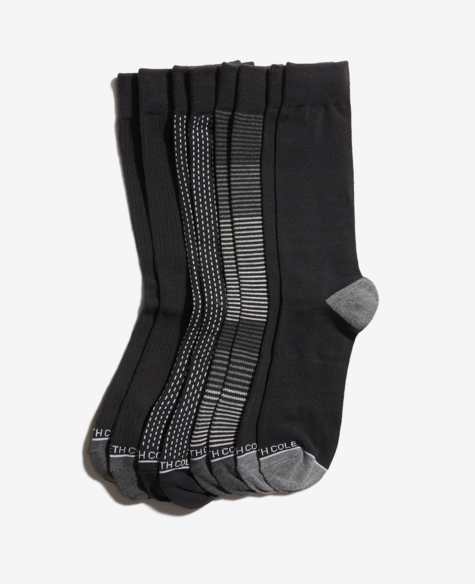 Vertical Dash Dress Crew Socks 4-Pack