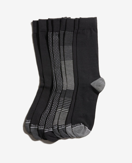 Vertical Dash Dress Crew Socks 4-Pack
