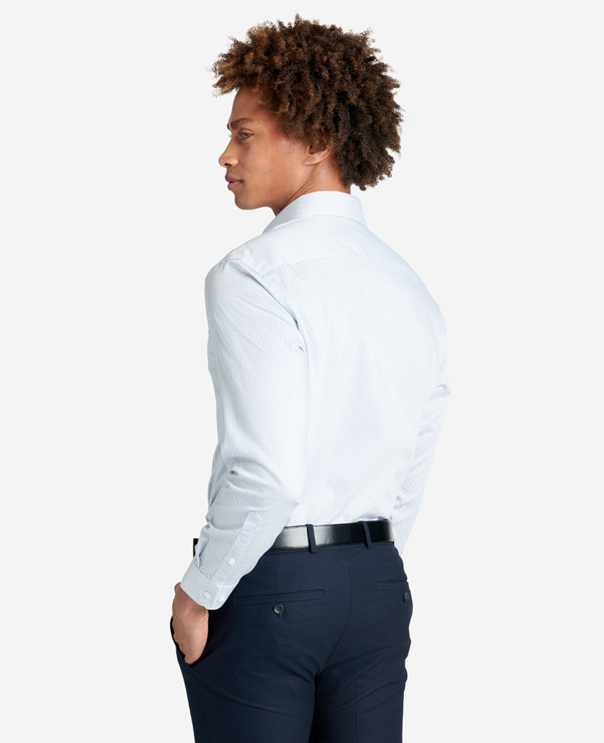 Slim-Fit Button-Down Stretch Dress Shirt with TEK FIT