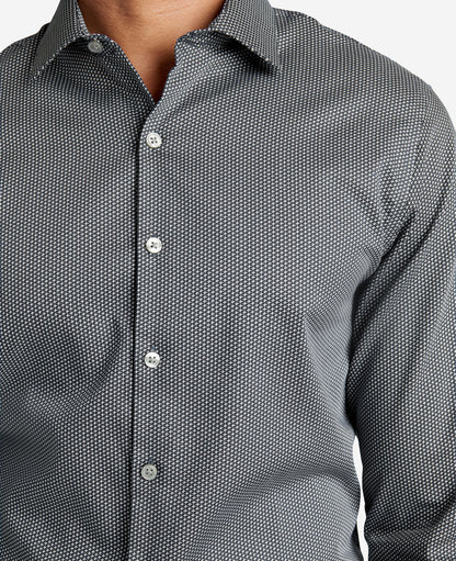 Slim-Fit Button-Down Stretch Dress Shirt with TEK FIT