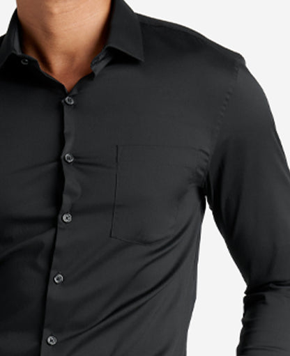 Slim Fit Sustainable Stretch Collar Solid Dress Shirt