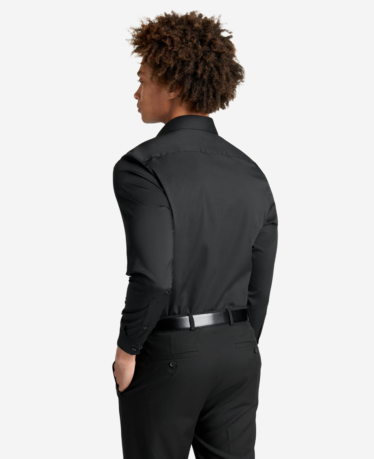 Slim Fit Sustainable Stretch Collar Solid Dress Shirt
