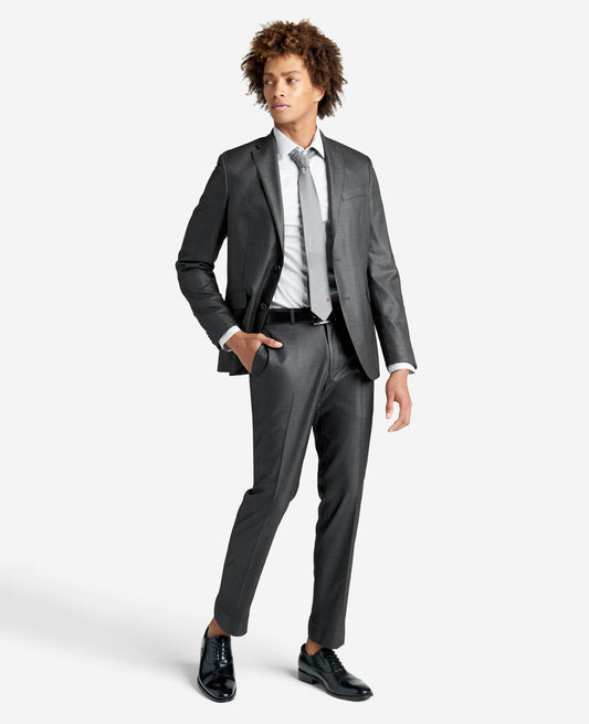Slim Fit Sustainable Stretch Collar Solid Dress Shirt with TEK FIT