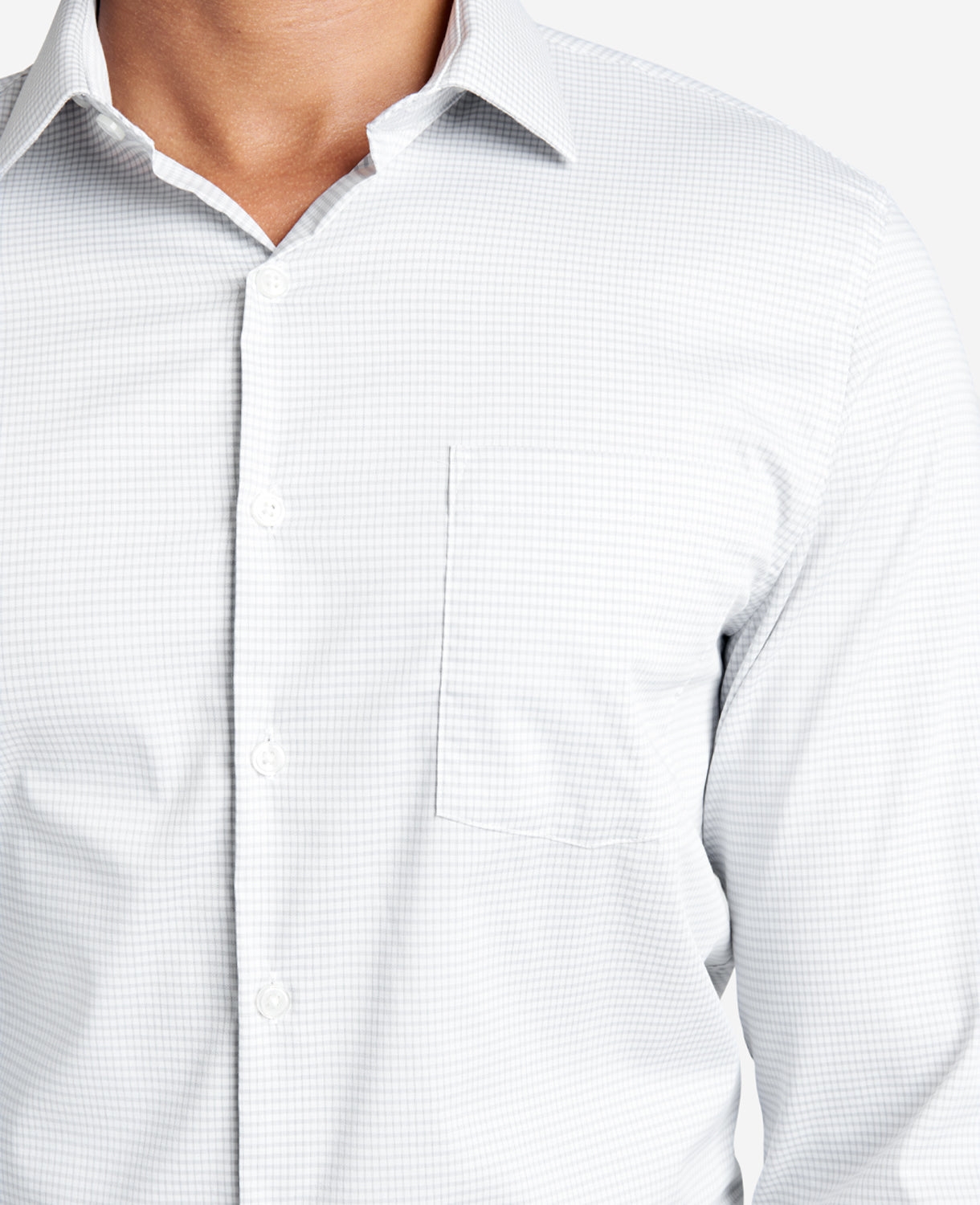 Slim Fit Sustainable Stretch Collar Solid Dress Shirt with TEK FIT