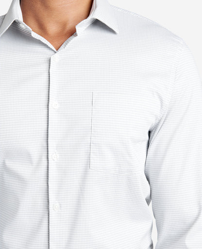 Slim Fit Sustainable Stretch Collar Solid Dress Shirt with TEK FIT