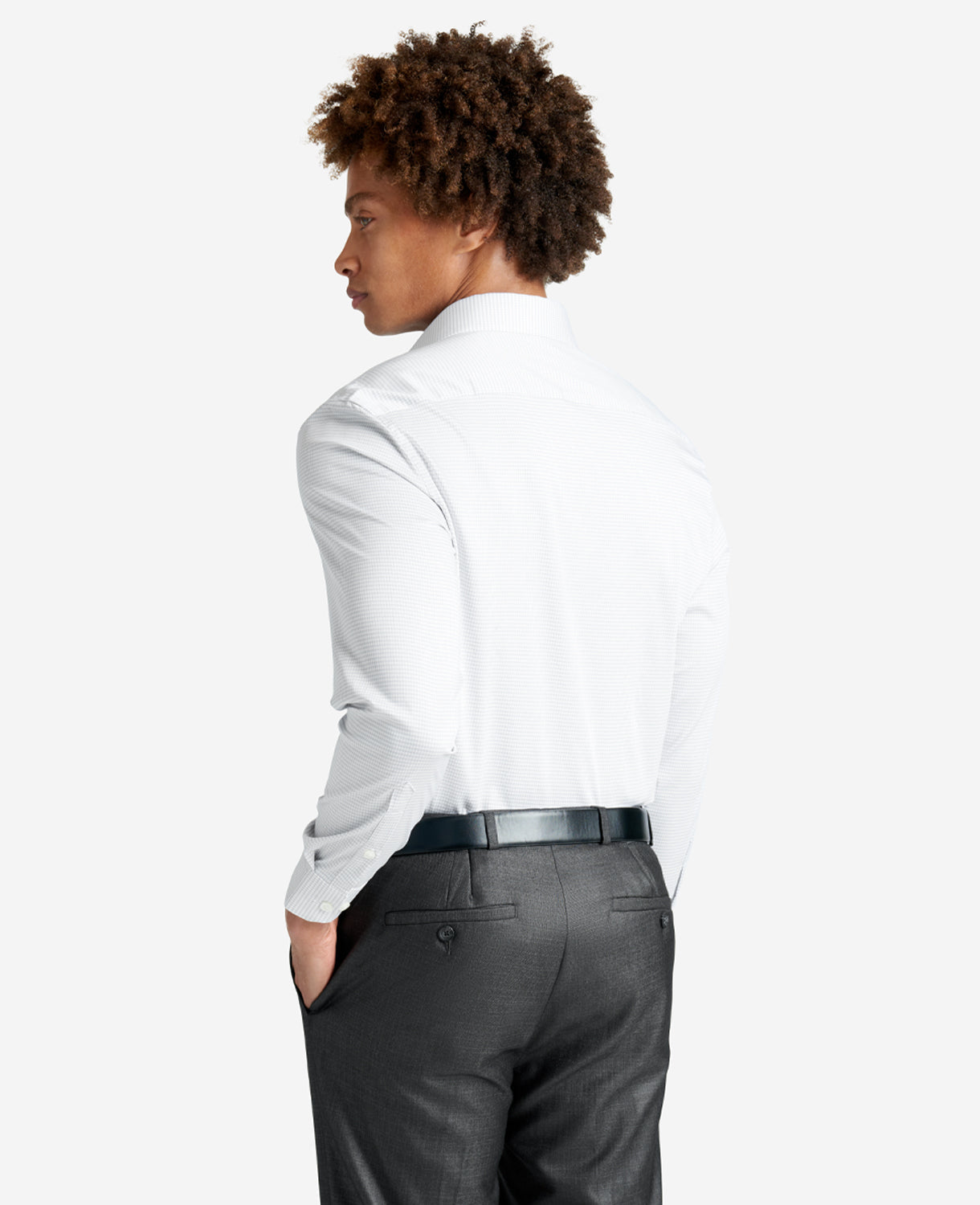 Slim Fit Sustainable Stretch Collar Solid Dress Shirt with TEK FIT