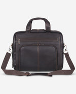 Colombian Leather Top Zip Messenger Bag