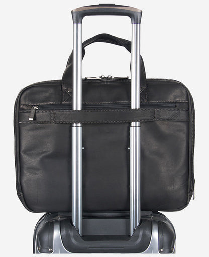 Colombian Leather Top Zip Messenger Bag